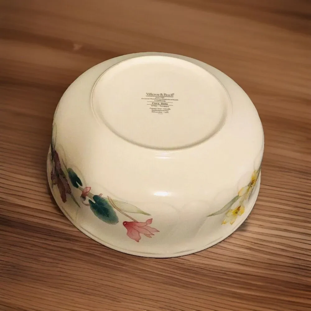 Villeroy & Boch Flora Bella Porcelain Vegetable Salad Serving Bowl 9.75” Germany